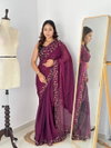 Tew Fendy Chiffon Party Wear Saree Wholesale Clothing Suppliers In India